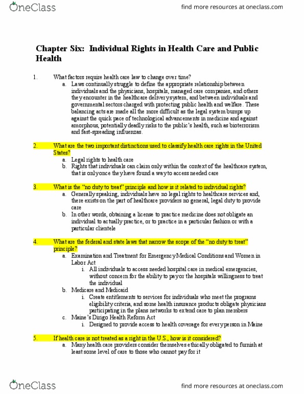 HLTH-4780 Lecture Notes - Lecture 6: Bioterrorism, Managed Care, Patient Protection And Affordable Care Act thumbnail