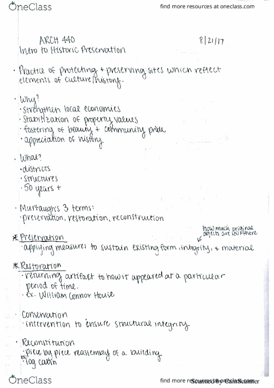 ARCH 440 Lecture 2: Definitions of Historic Preservation thumbnail