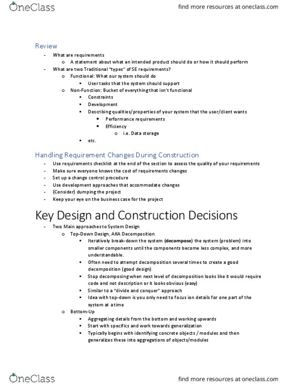 CIS 3250 Lecture 27: 27 Design Decisions and Construction thumbnail