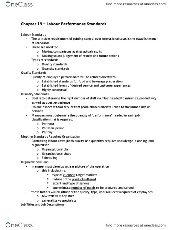 HTM 2030 Lecture Notes - Lecture 22: Organizational Chart, Job Performance, Job Analysis thumbnail