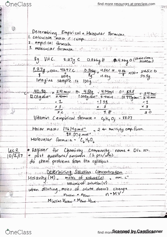 CHEM 14A Lecture 3: Determining Empirical Formulas and Balancing Chemical Equations thumbnail