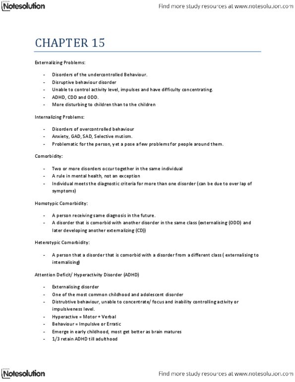 PSY240H5 Chapter Notes - Chapter 15: Serotonergic, Causal Model, Cortisol thumbnail