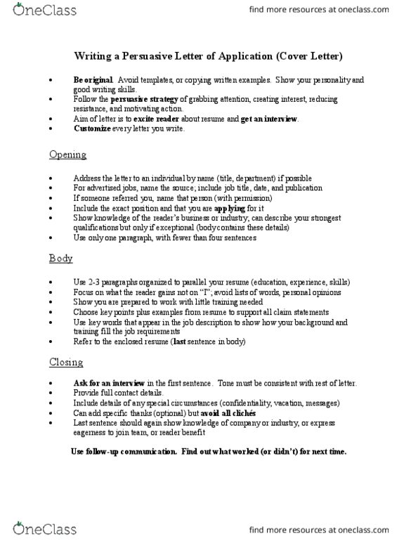 CMN 373 Lecture 7: Week 7 - COVER LETTER AND RESUME thumbnail