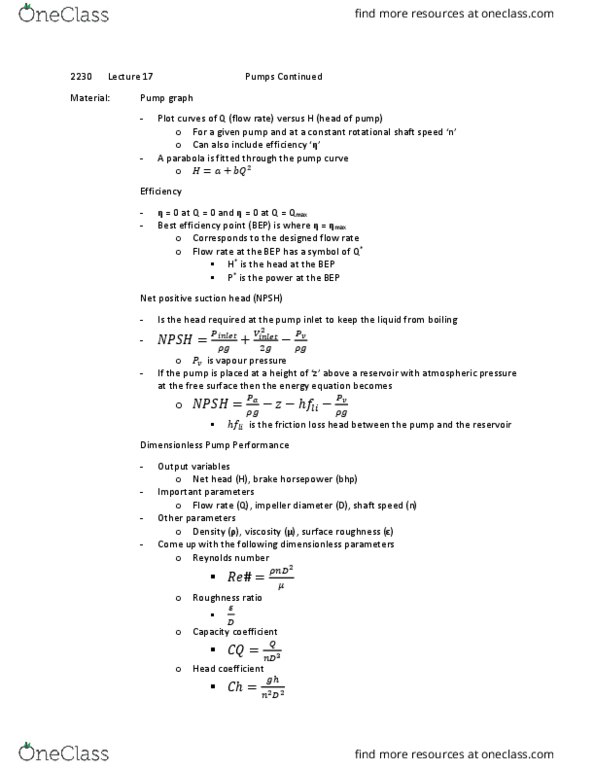 ENGG 2230 Lecture Notes - Lecture 17: Horsepower, Max Q, Vapor Pressure thumbnail