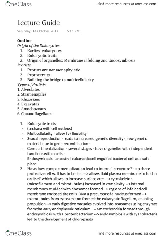 BIO 200 Lecture Notes - Lecture 12: Endoplasmic Reticulum, Proteobacteria, Cell Membrane thumbnail