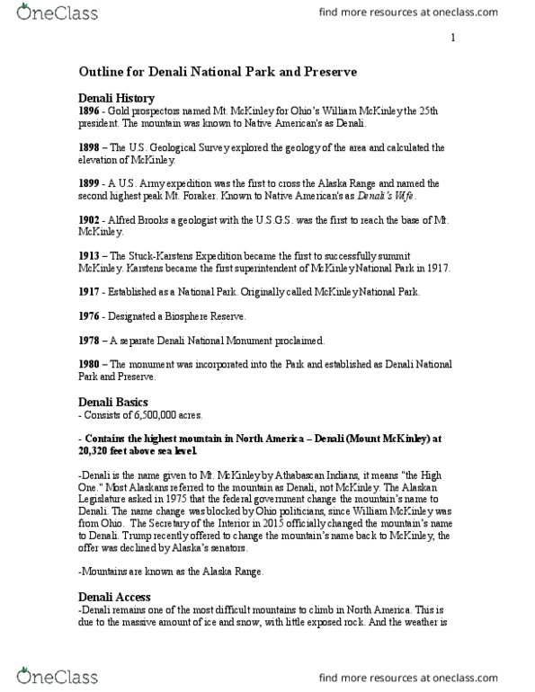 EARTHSC 1105 Lecture Notes - Lecture 32: Denali National Park And Preserve, Denali Highway, Denali Fault thumbnail