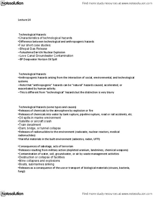 GGR378H5 Lecture Notes - Lecture 14: Floating Production Storage And Offloading, Lois Gibbs, Bhopal Disaster thumbnail