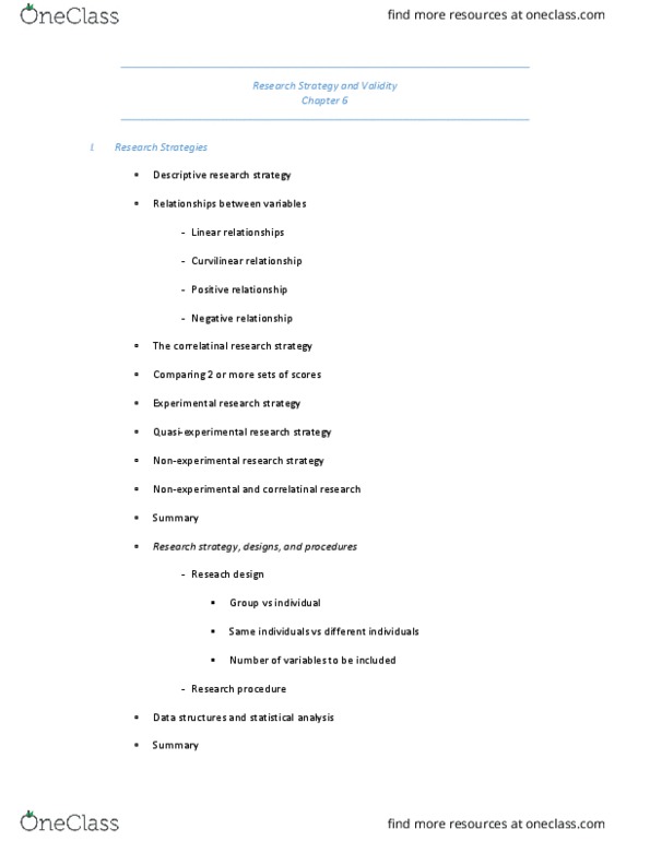 PSYC 2001 Lecture Notes - Lecture 6: Negative Relationship, External Validity, Blind Experiment thumbnail