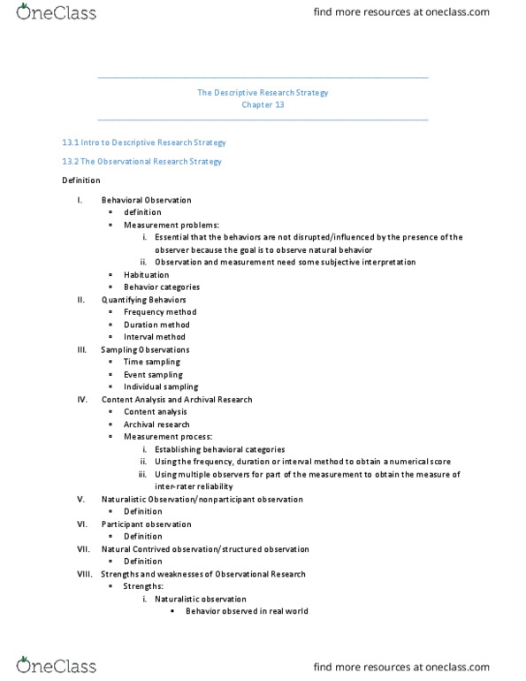 PSYC 2001 Lecture Notes - Lecture 13: Inter-Rater Reliability, Naturalistic Observation, Content Analysis thumbnail