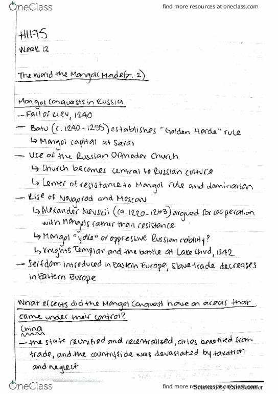 CAS HI 175 Lecture 19: HI175 Lecture 19: The World the Mongols Made (pt.2) thumbnail