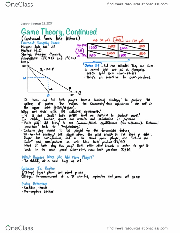 ECON 101 Lecture 22: ECON Lecture 22 - Game Theory thumbnail