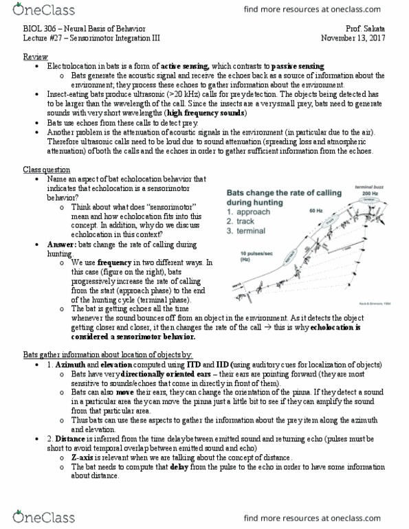 BIOL 306 Lecture Notes - Lecture 27: Fundamental Frequency, Azimuth, Vesper Bat thumbnail