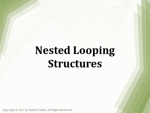 COMP 1405 Lecture 9: Lecture 09 - Nested Looping Structures thumbnail