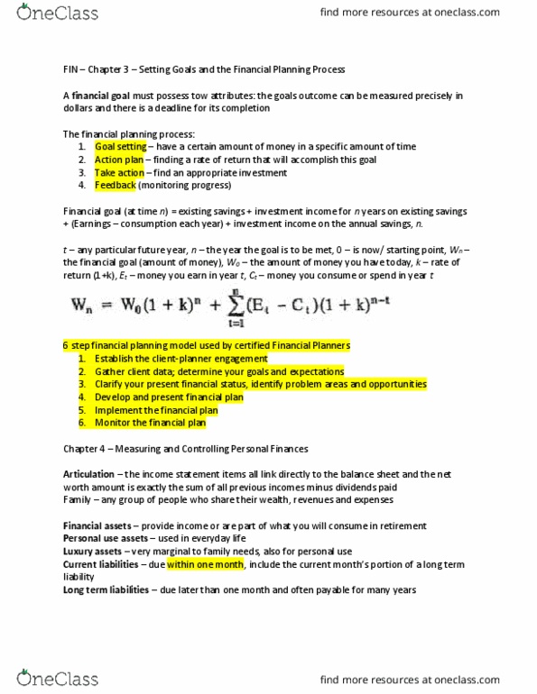 FIN 502 Chapter Notes - Chapter 3 and 4: Current Liability, Personal Finance, Income Statement thumbnail