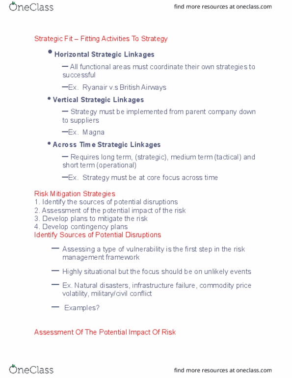 Business Administration - Retail Management OPM400 Chapter Notes - Chapter 2: Ryanair, Lululemon Athletica thumbnail