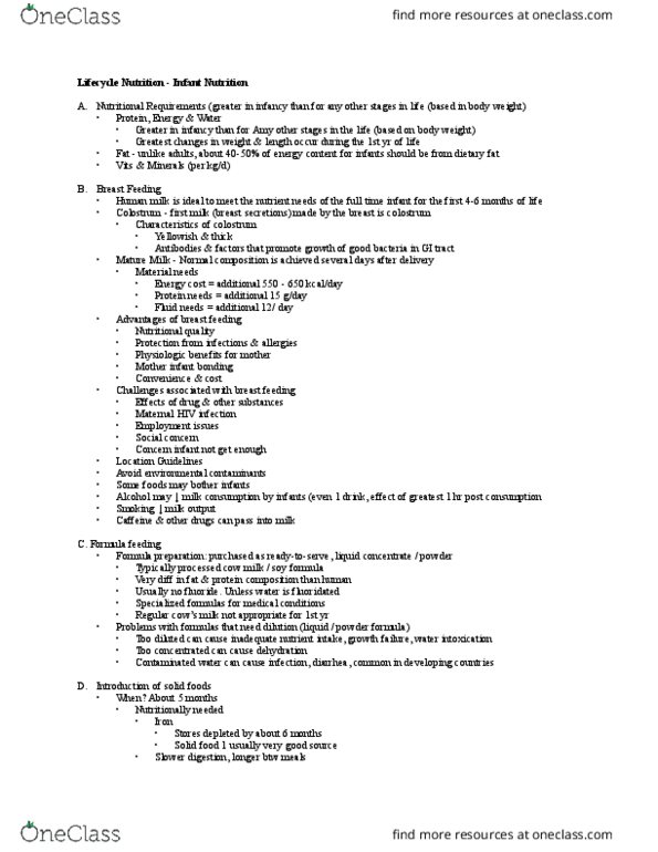 NTR 108 Lecture Notes - Lecture 13: Breastfeeding, Tongue Thrust, Colostrum thumbnail