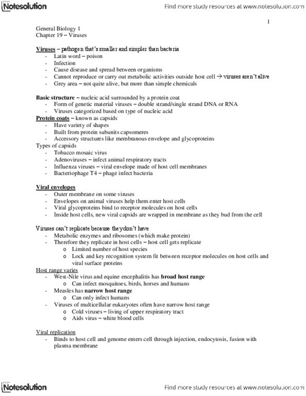 BIOSC 0150 Lecture Notes - Venison, Antiviral Drug, 1918 Flu Pandemic thumbnail