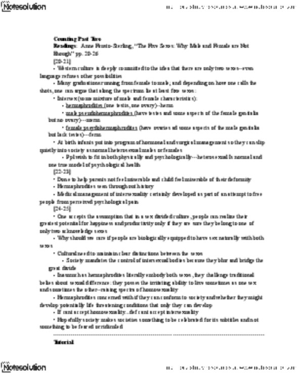 SOSC 1920 Lecture Notes - Tabula Rasa, Binary Classification, Party System thumbnail