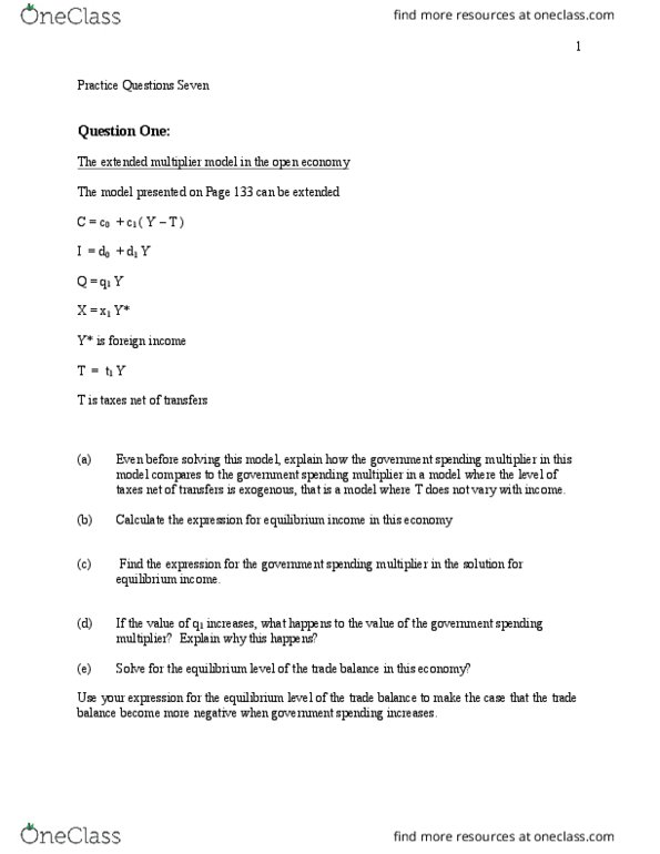 EC290 Lecture Notes - Lecture 7: Fiscal Multiplier, Canadian Dollar, Autarky thumbnail