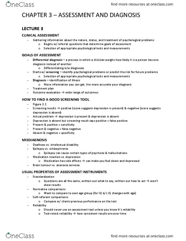 Psychology 2030A/B Lecture Notes - Lecture 3: Anorexia Nervosa, Intellectual Disability, Hearing Loss thumbnail