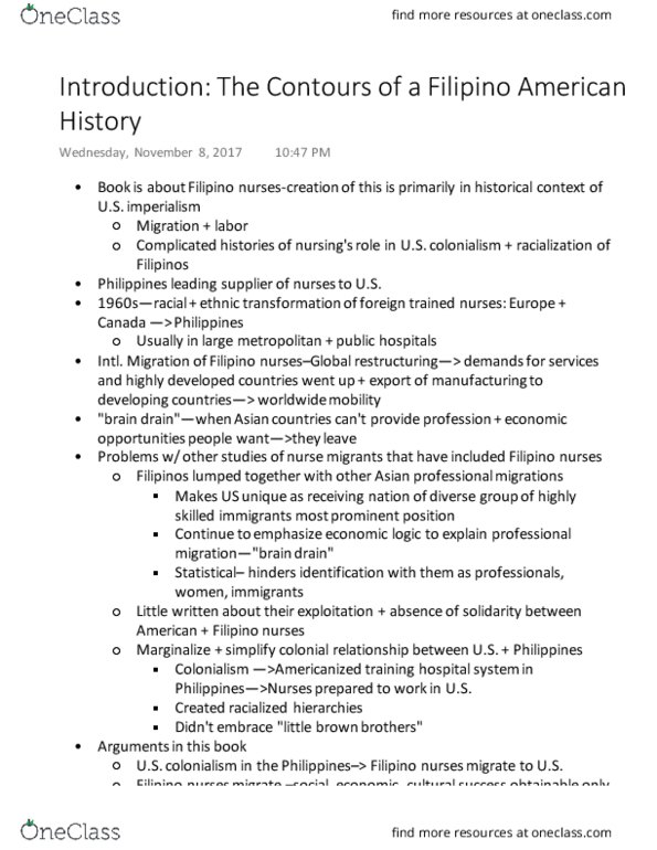 HISTORY 152A Chapter Notes - Chapter Introduction: The Contours, Racialization thumbnail