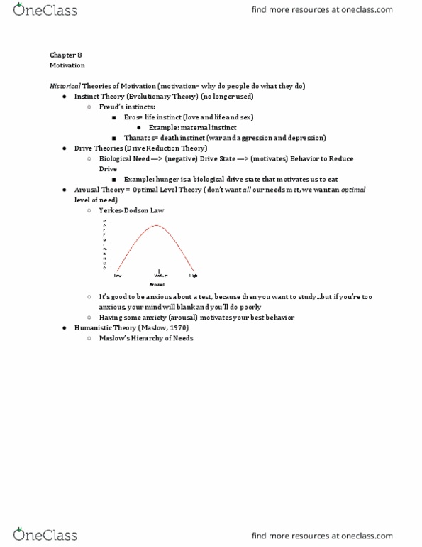 PSY 110 Lecture Notes - Lecture 8: Social Learning Theory, Observational Learning thumbnail