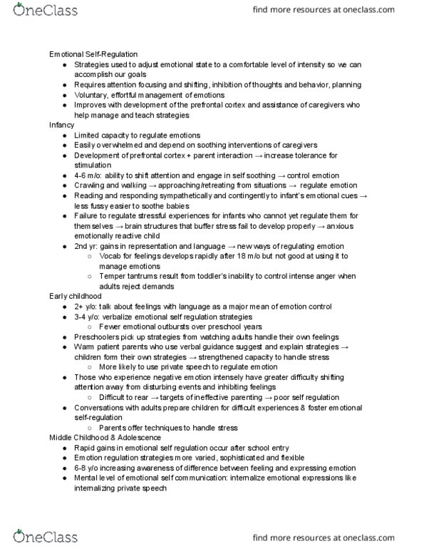 PSYCH 130 Chapter Notes - Chapter 10.3: Prefrontal Cortex thumbnail