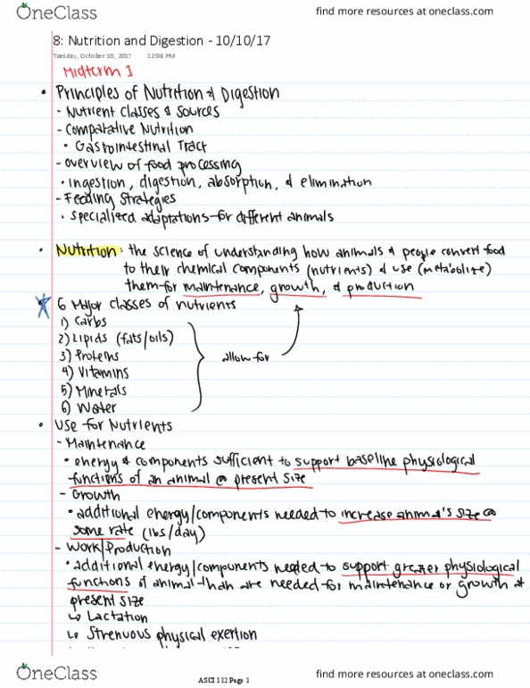 ASCI 112 Lecture 8: Nutrition and Digestion thumbnail