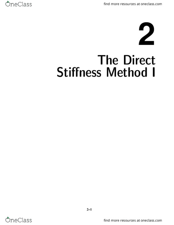 MEC E563 Lecture Notes - Lecture 2: Direct Stiffness Method, Gusset, Structural Mechanics thumbnail