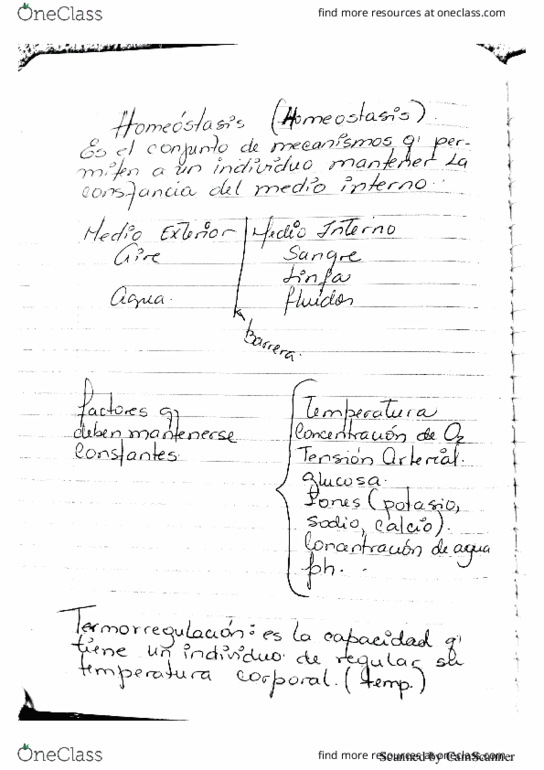 BIOL 1113 Chapter 4: homeostasis thumbnail