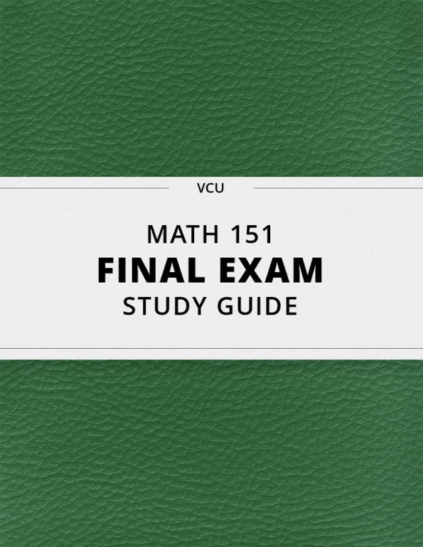Math 151 Final Exam Guide Comprehensive Notes For The Exam 191 Page Oneclass Math 151 Final Exam Guide Comprehensive Notes For The Exam 191 Page Oneclass