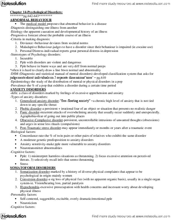 PS101 Lecture Notes - Seasonal Affective Disorder, Postpartum Depression, Mental Disorder thumbnail