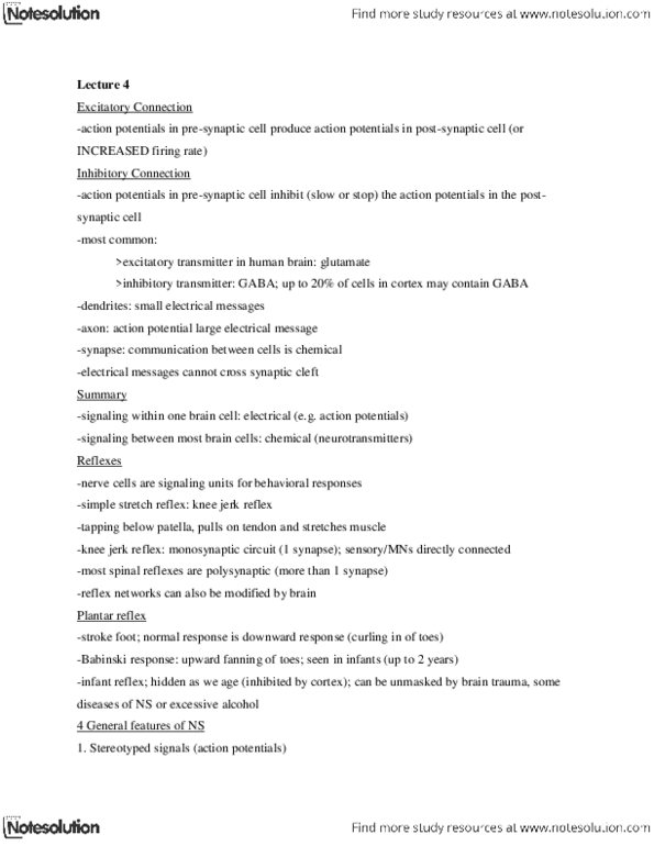 BIOL 1F25 Lecture Notes - Plantar Reflex thumbnail