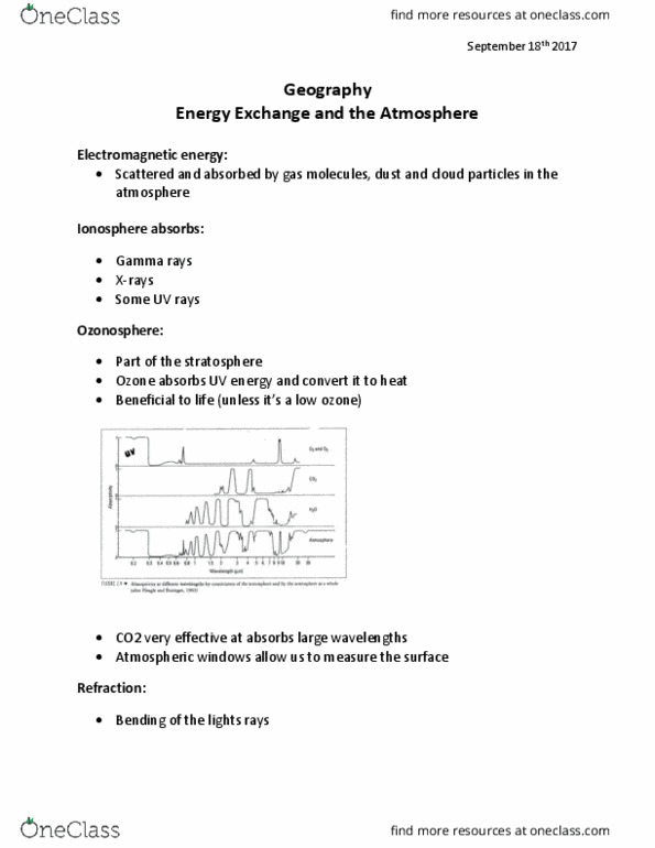 GEOG 1040H Lecture Notes - Lecture 3: Ionosphere, Refraction, Radiography thumbnail