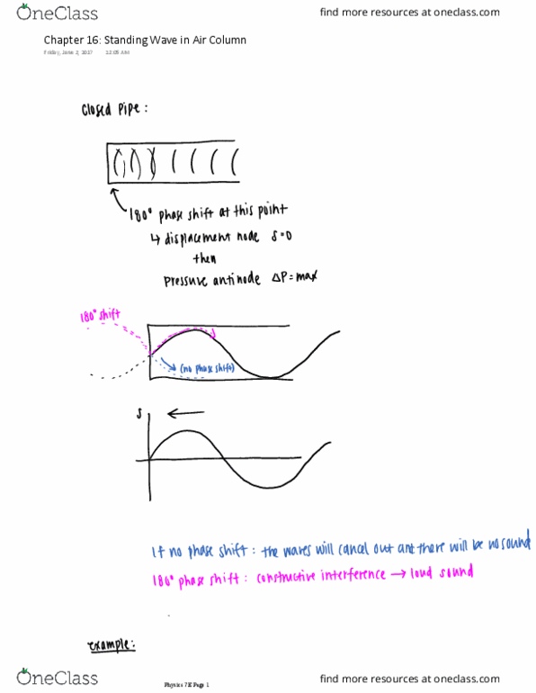 PHYSICS 7E Chapter 16: Chapter 16 Standing Wave in Air Column thumbnail