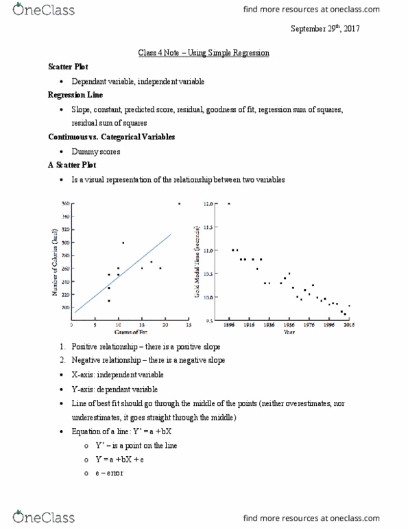 Health Sciences 2801A/B Lecture Notes - Lecture 4: Negative Relationship, Sphygmomanometer thumbnail
