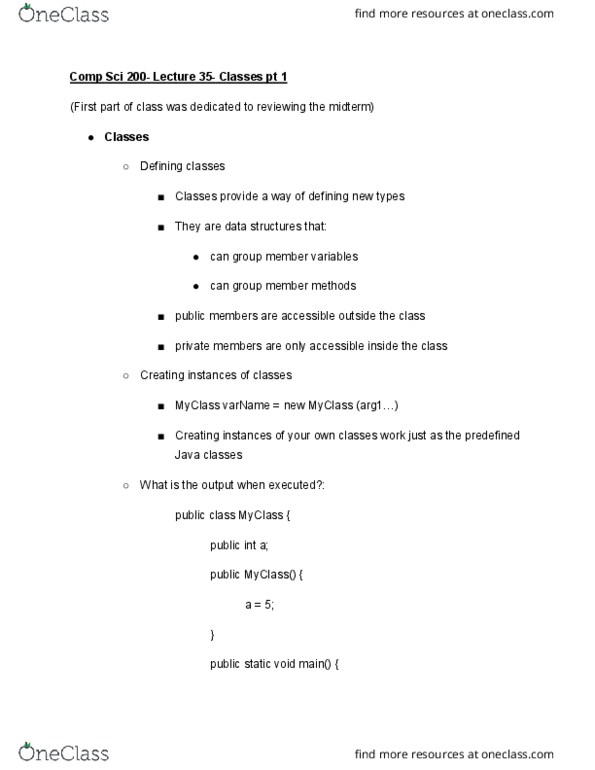 COMP SCI 200 Lecture Notes - Lecture 35: Code Smell, Indecent Exposure thumbnail