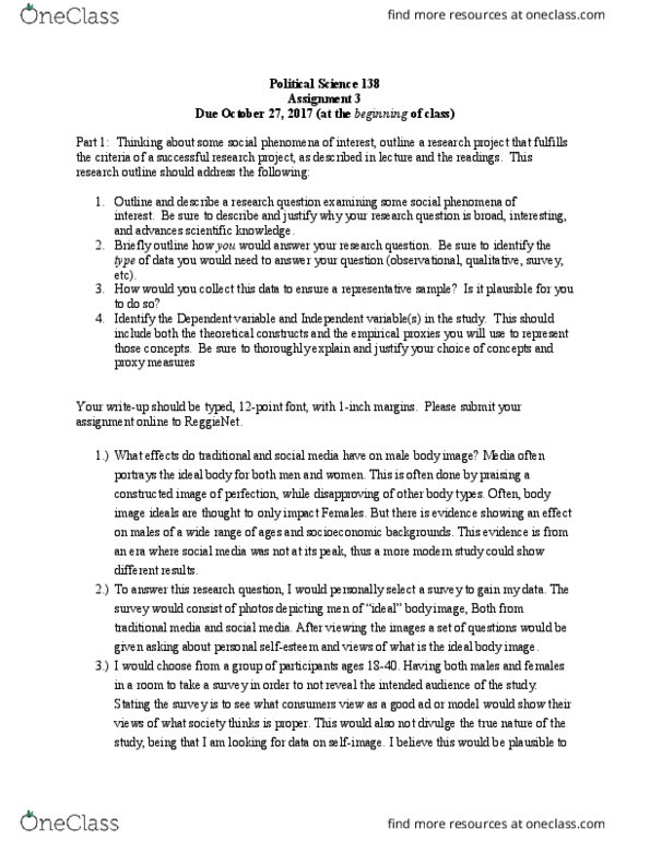 POL 138 Lecture Notes - Lecture 6: Dependent And Independent Variables, Neutral Nation, Likert Scale thumbnail