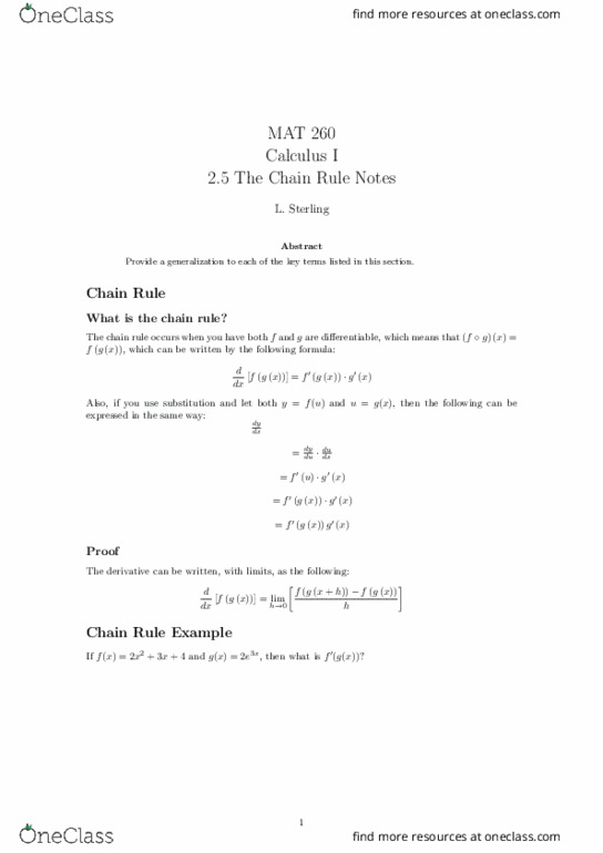 MAT-260 Lecture Notes - Lecture 12: Trigonometric Functions thumbnail