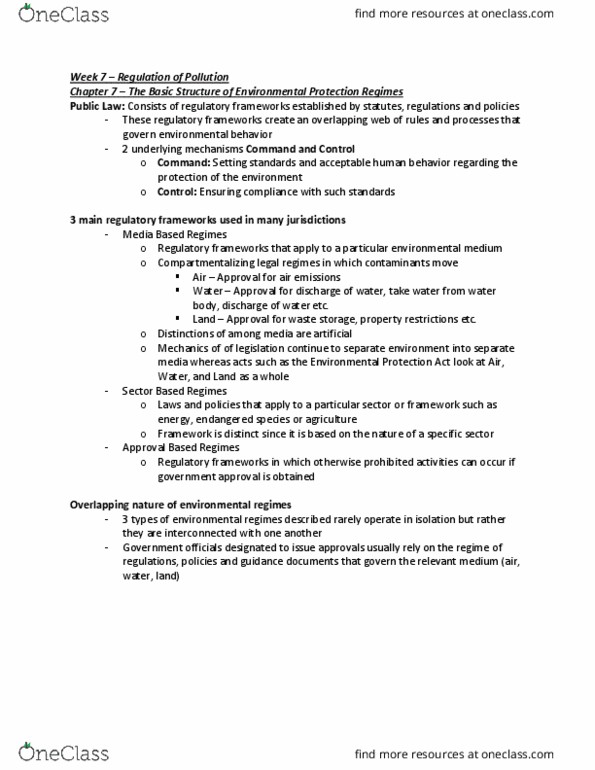 MUSIC140 Lecture Notes - Lecture 7: Water Pollution, Natural Environment, Canadian Environmental Protection Act, 1999 thumbnail