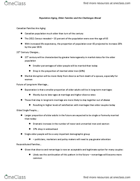 FNF 100 Lecture Notes - Lecture 5: General Social Survey, Role Theory thumbnail