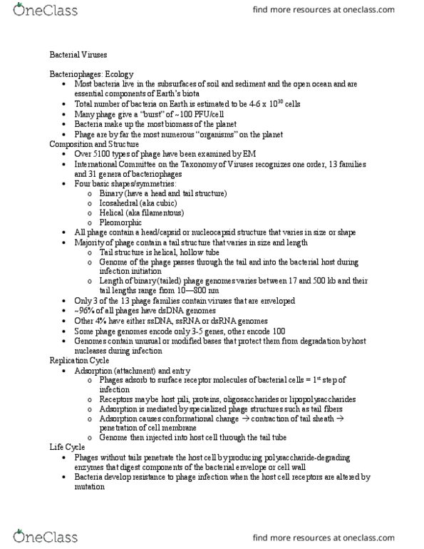 BSC 444 Lecture Notes - Lecture 23: Adsorption, Lipopolysaccharide, Oligosaccharide thumbnail