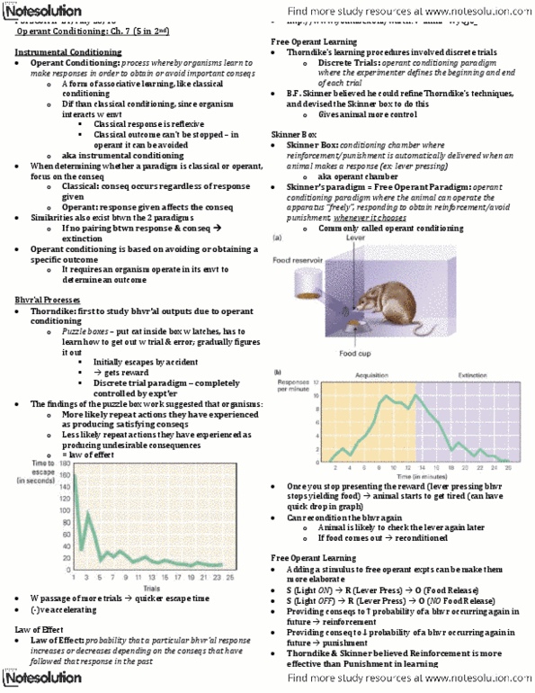 PSY260H1 Lecture Notes - Precommitment, Operant Conditioning, Operant Conditioning Chamber thumbnail