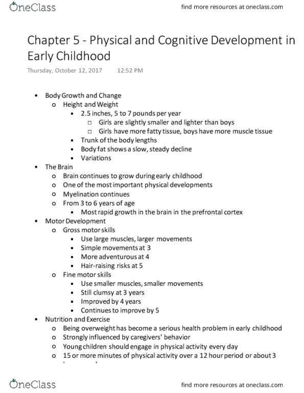 PSYC 210 Lecture Notes - Lecture 7: More Adventurous, Prefrontal Cortex, 6 Years thumbnail