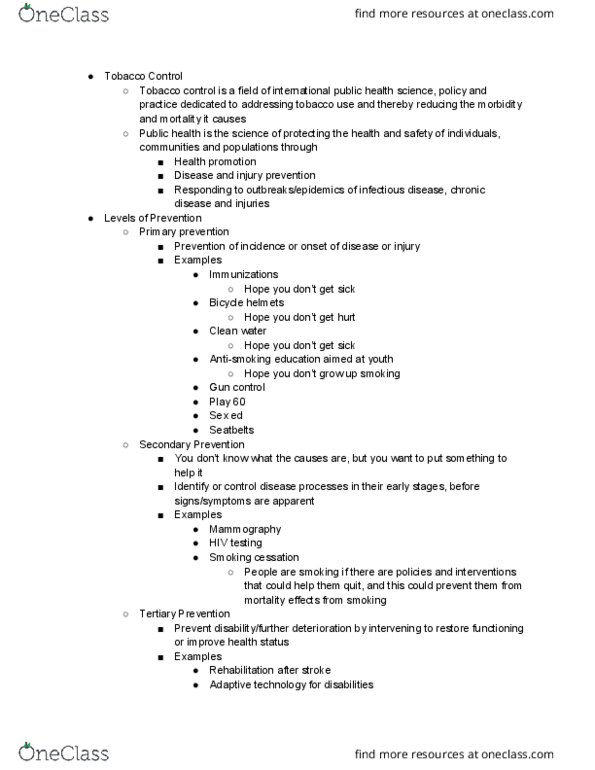 PUBPOL 201 Lecture Notes - Lecture 2: Smoking Cessation, Tobacco Advertising, Assistive Technology thumbnail