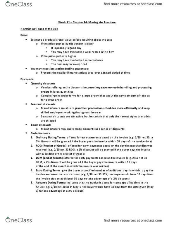 RMG 400 Lecture Notes - Lecture 11: Purchase Order, Regular Clergy thumbnail