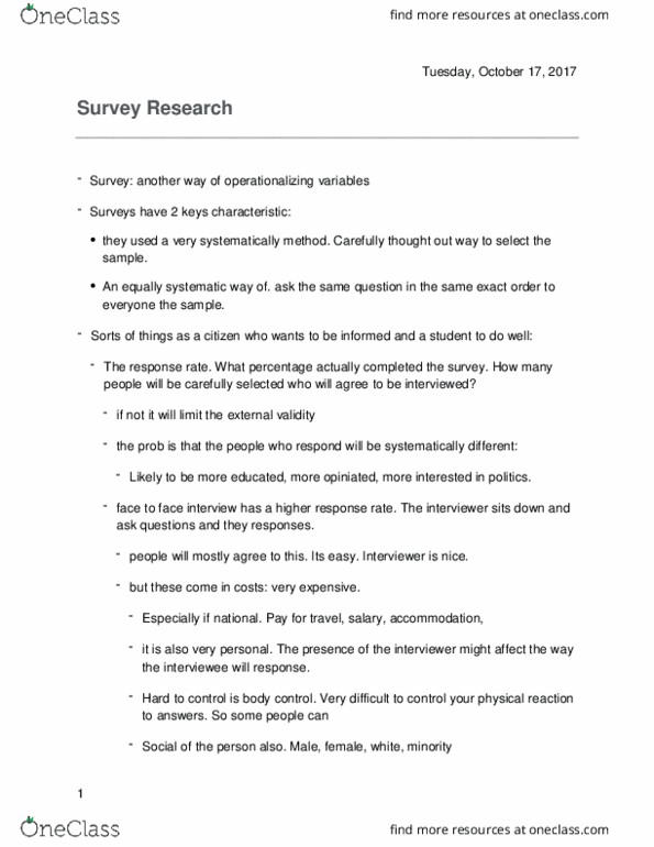 POLI 210 Lecture Notes - Lecture 13: Internal Validity, Voicemail, Leading Question thumbnail