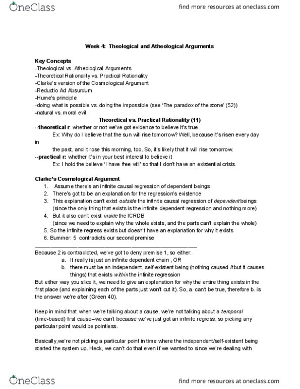 PHIL 1101 Lecture Notes - Lecture 4: Reductio Ad Absurdum, Lego House, Cosmological Argument thumbnail