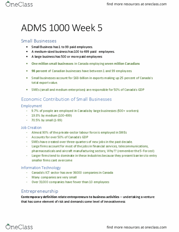 ADMS 1000 Chapter Notes - Chapter 5-6: Takers, Indiegogo, Social Capital thumbnail