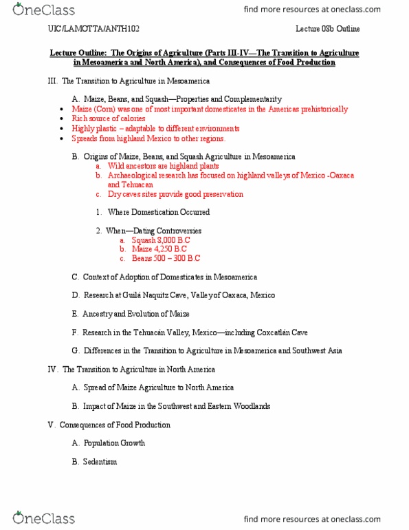 ANTH 102 Lecture Notes - Lecture 8: Indigenous Peoples Of The Eastern Woodlands, Guil, Sedentism thumbnail